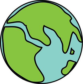 Stylized Earth Illustration PNG