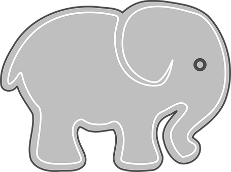 Stylized Elephant Graphic PNG