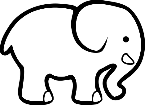 Stylized Elephant Silhouette PNG