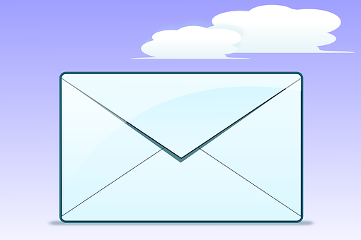 Stylized Email Icon Purple Sky Background PNG