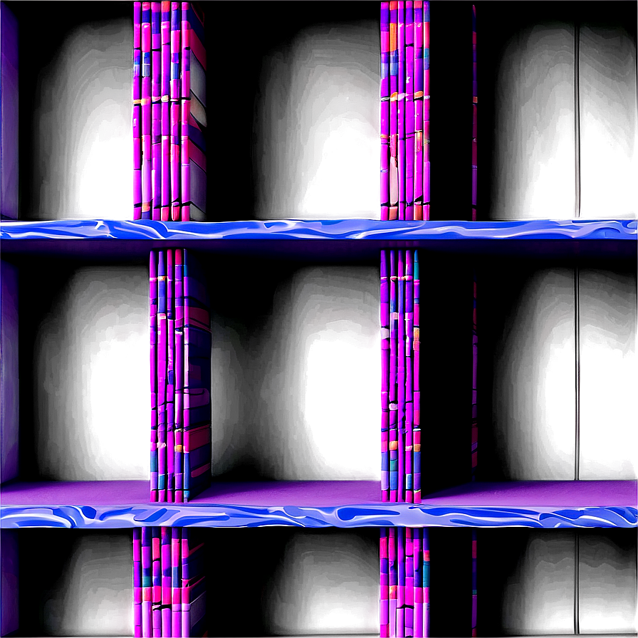 Stylized Empty Bookshelf Png Rhc77 PNG