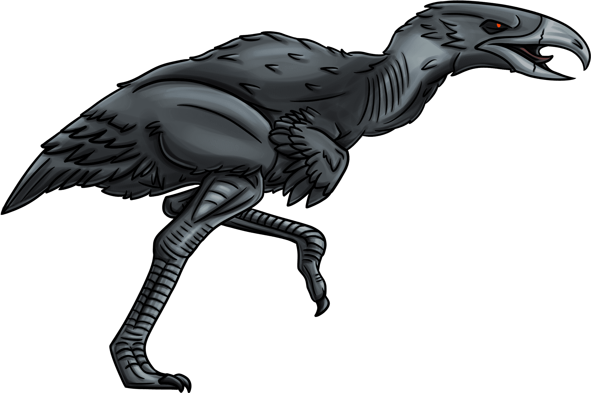 Stylized Emu Illustration PNG