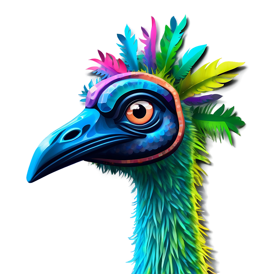 Stylized Emu Png 06252024 PNG