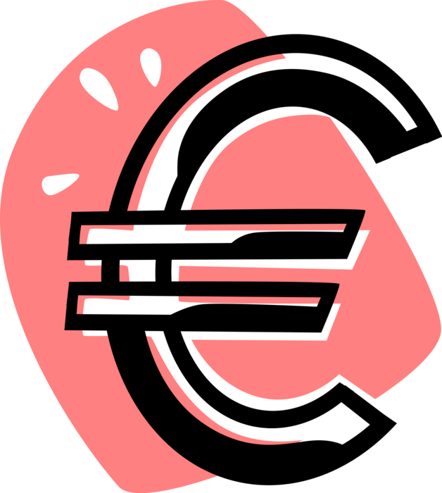 Stylized Euro Sign Graphic PNG