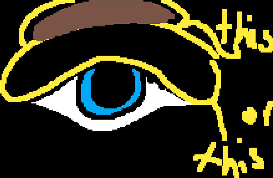 Stylized Eye Pixel Art PNG