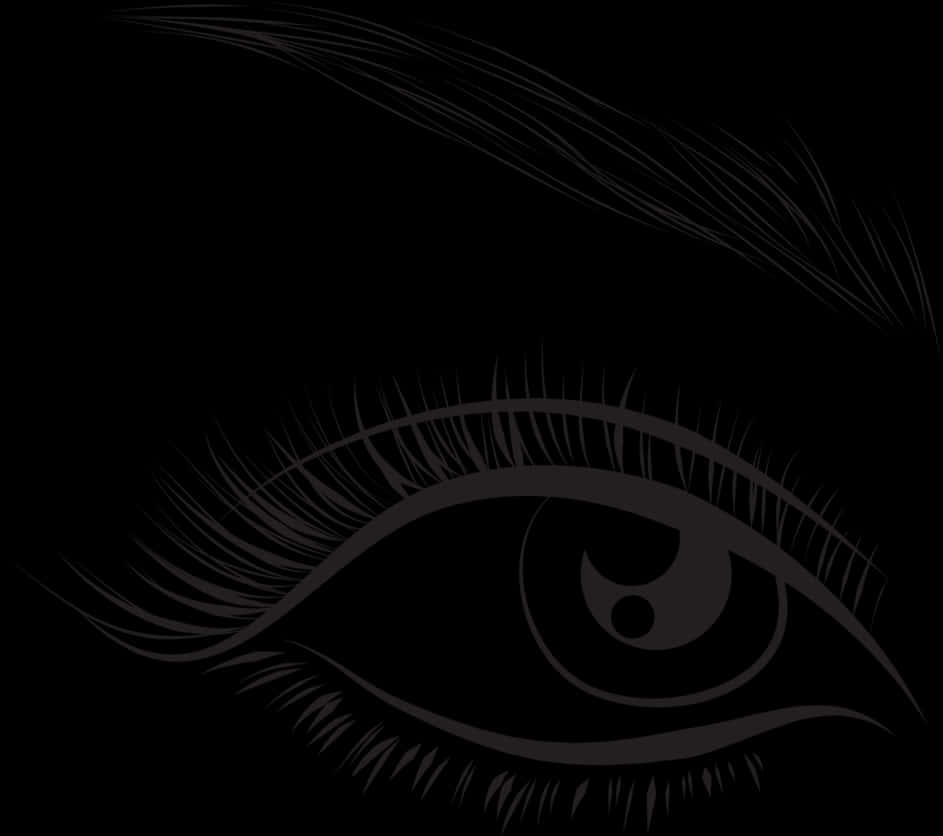 Stylized Eyeand Eyelashes Graphic PNG