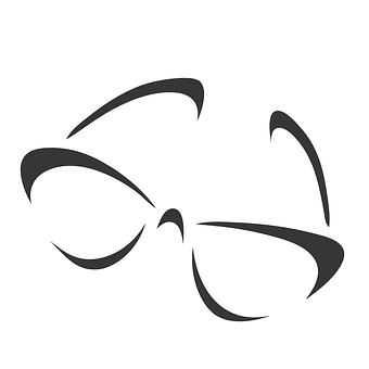 Stylized Eyeglasses Graphic PNG