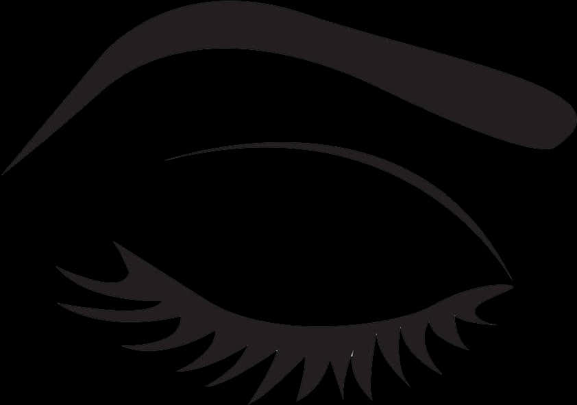 Stylized Eyelash Graphic PNG