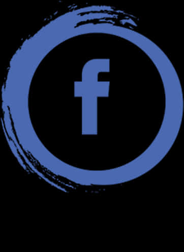 Stylized Facebook Logo Dark Background PNG