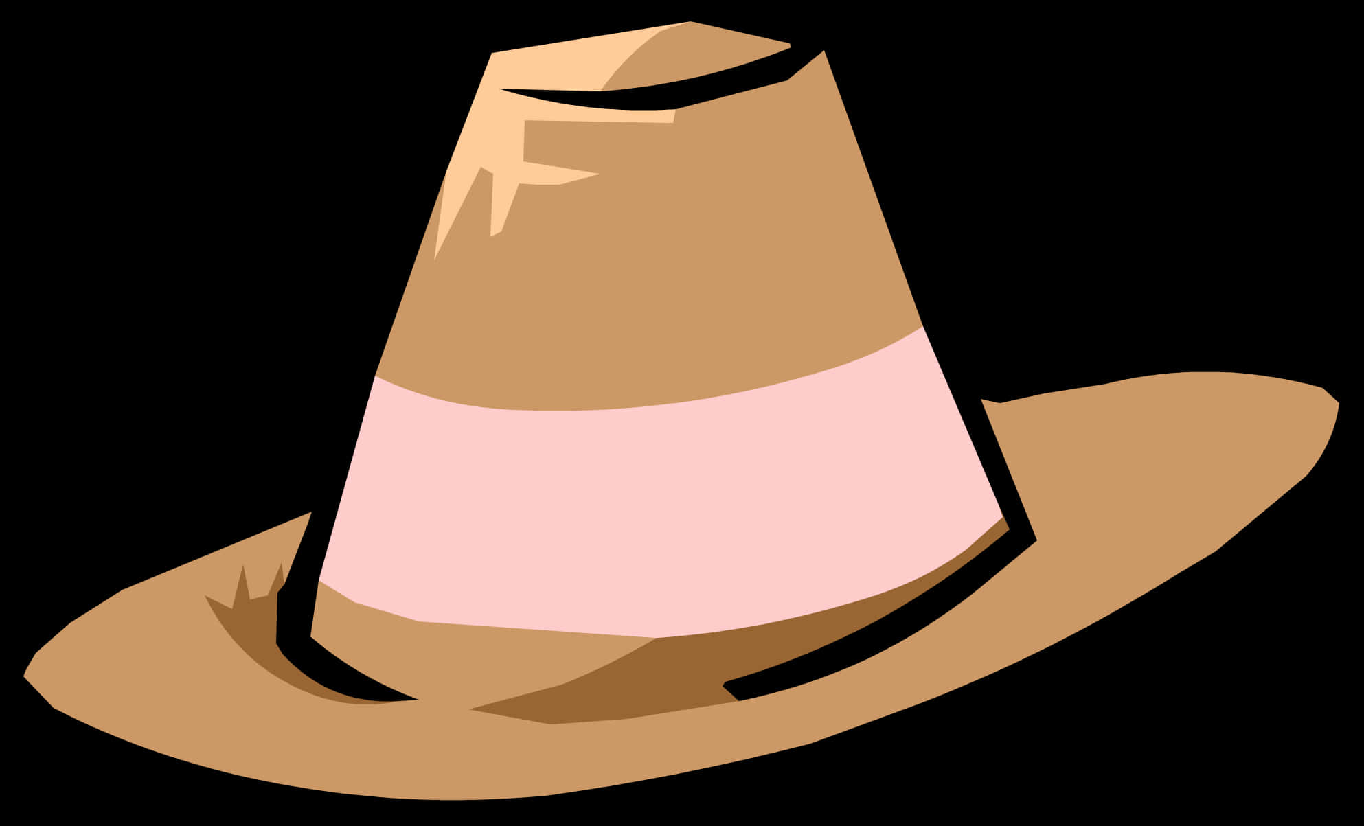 Stylized Fedora Hat Illustration PNG