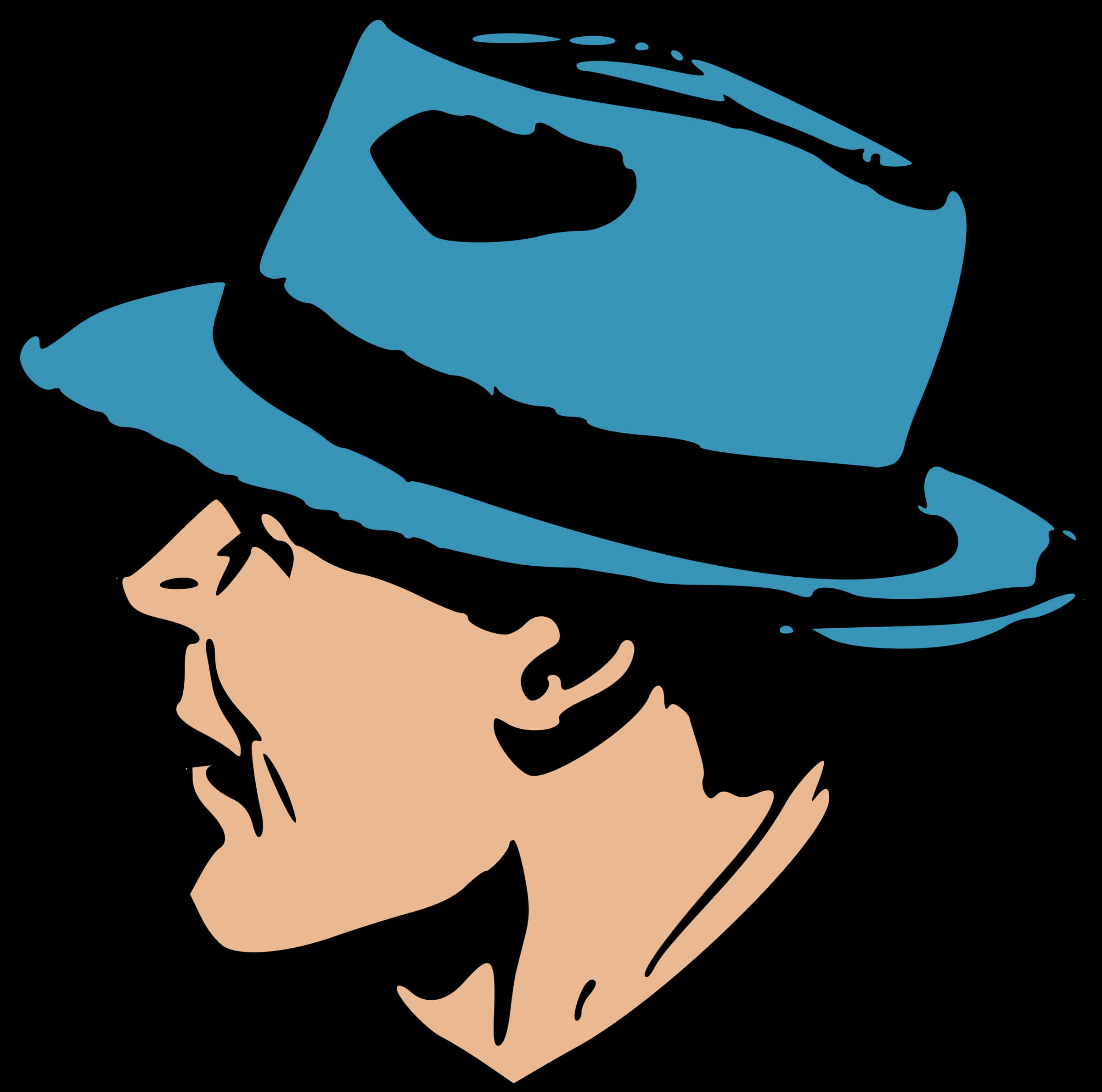 Stylized Fedora Logo Profile PNG