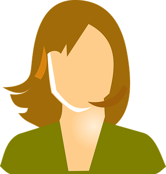 Stylized Female Avatar Graphic PNG