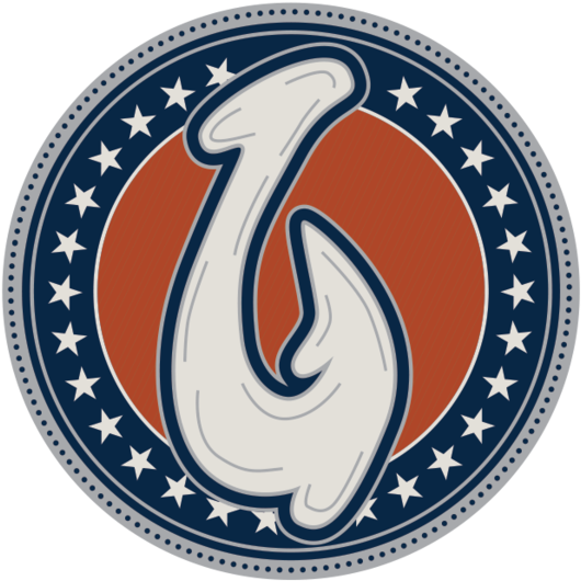 Stylized Fish Hook Emblem PNG