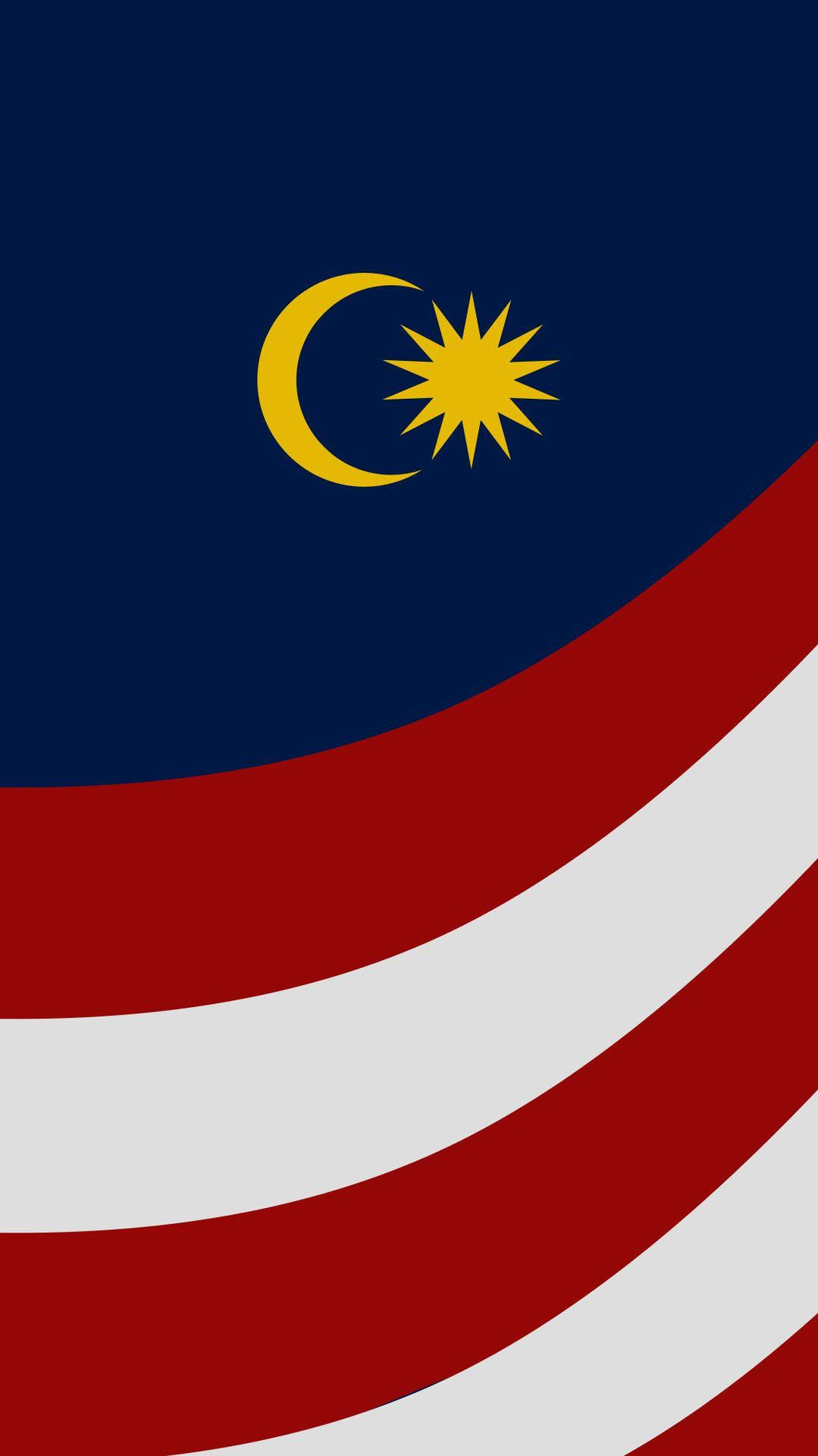 Bandeiraestilizada Da Malásia. Papel de Parede