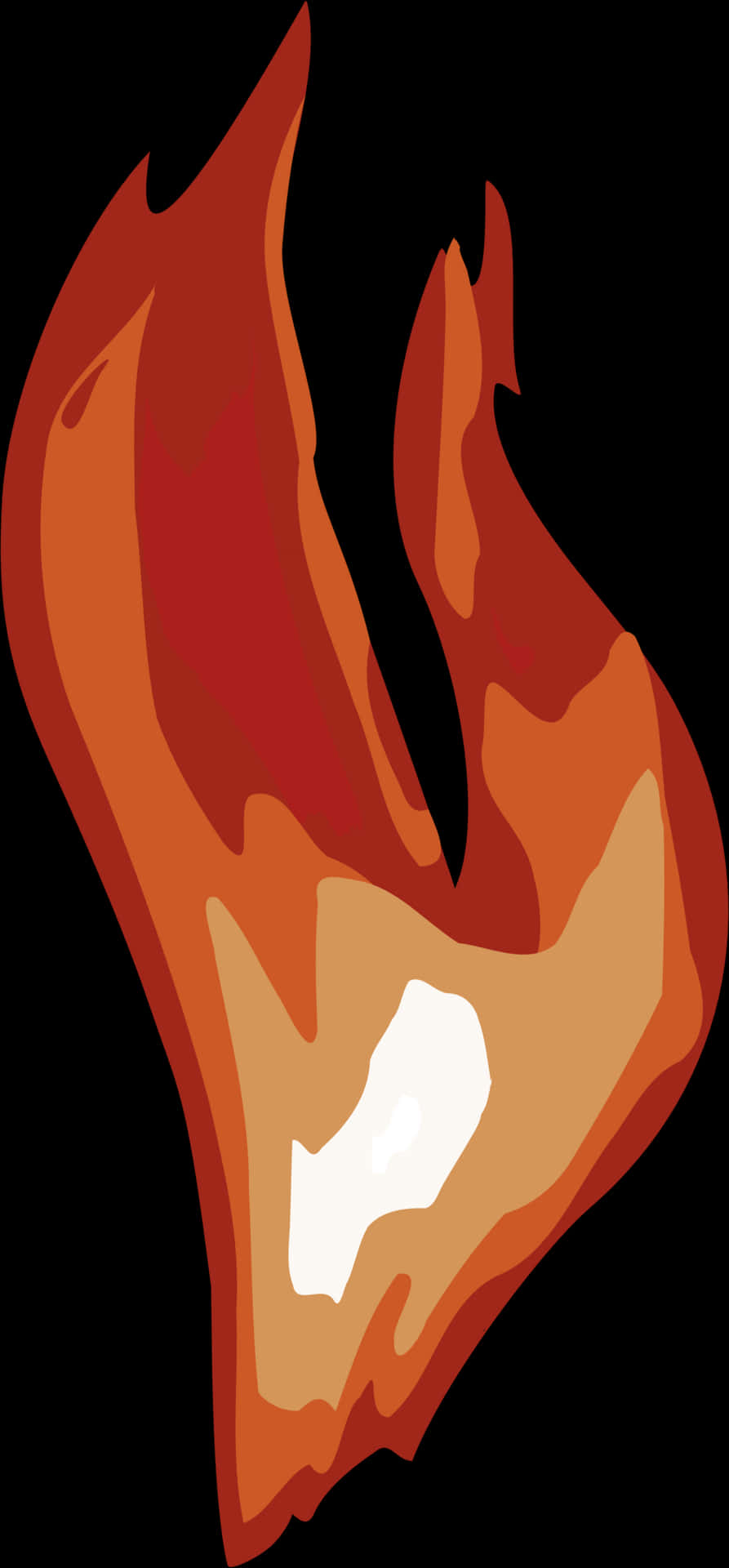 Stylized Flame Illustration PNG
