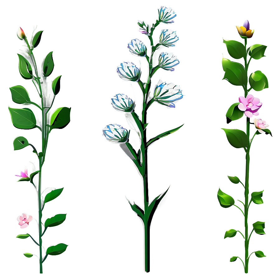 Stylized Flower Stem Png Cyy53 PNG