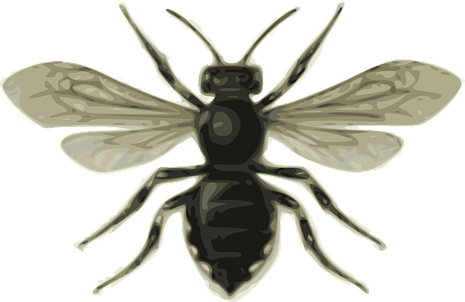 Stylized_ Flying_ Insect_ Illustration PNG