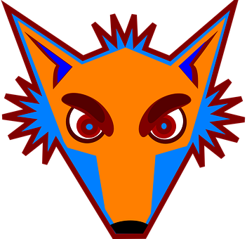 Stylized Fox Head Graphic PNG