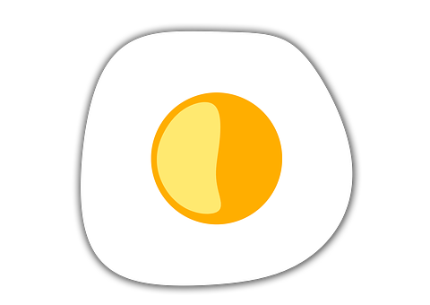 Stylized Fried Egg Graphic PNG