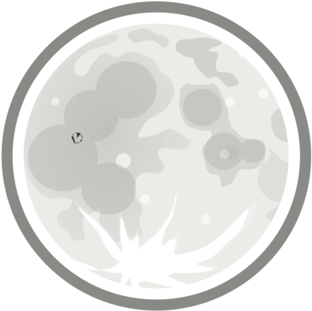 Stylized Full Moon Illustration PNG