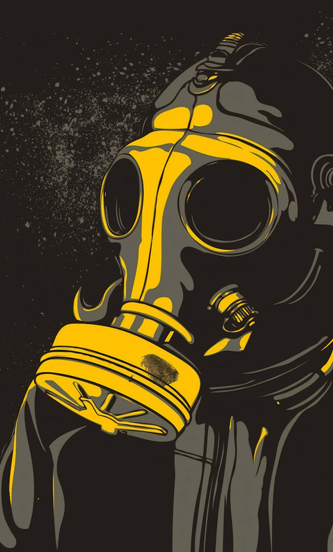 Stylized Gas Mask Artwork Wallpaper