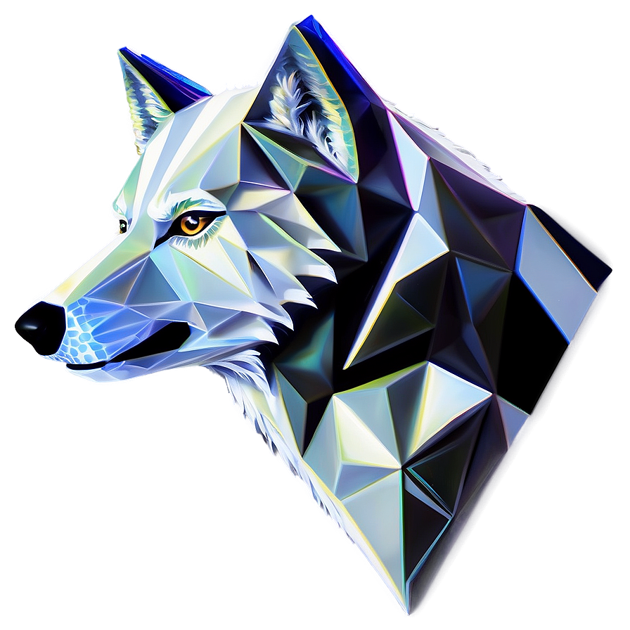 Stylized Geometric Wolf Png Qcd25 PNG