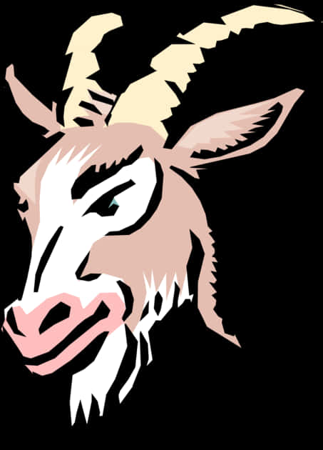 Stylized Goat Graphic PNG