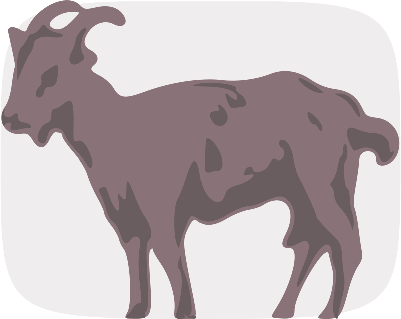 Stylized Goat Illustration PNG