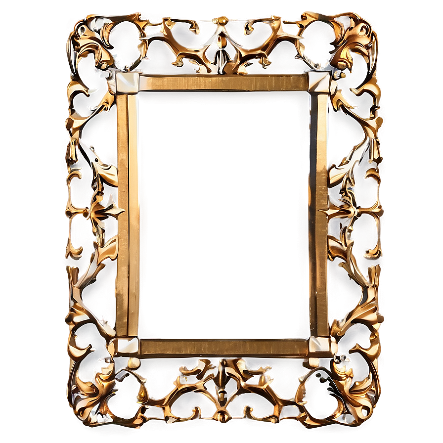 Download Stylized Gold Frame Png Esf16 | Wallpapers.com