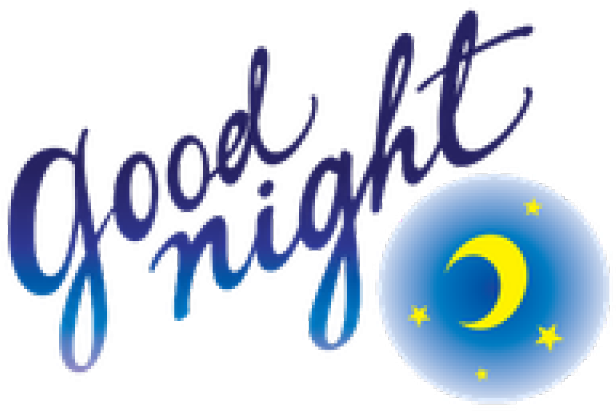 Stylized Good Night Text PNG