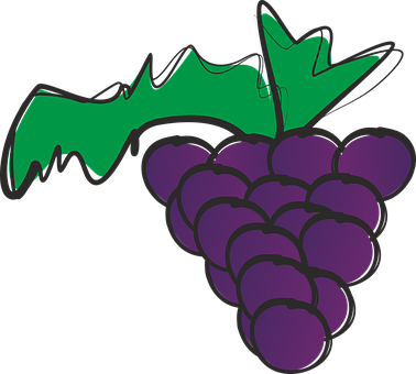 Stylized Grape Cluster Graphic PNG