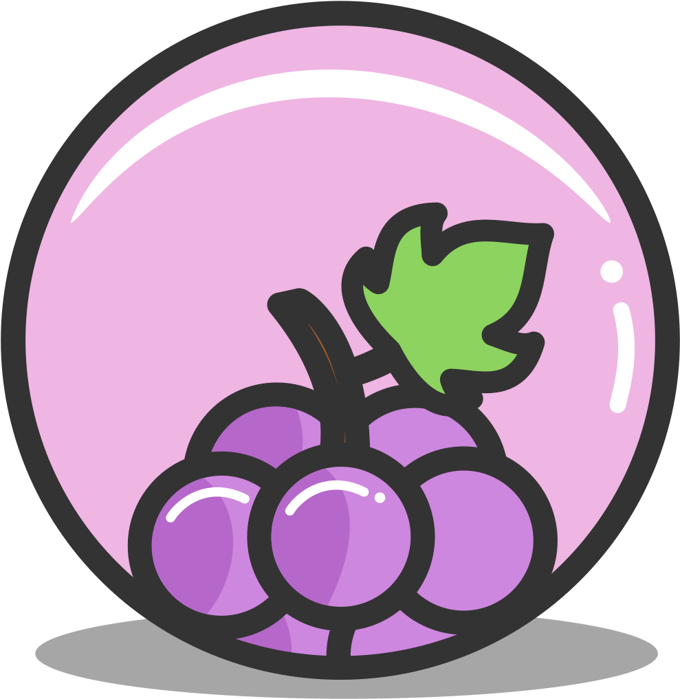 Stylized Grape Icon PNG