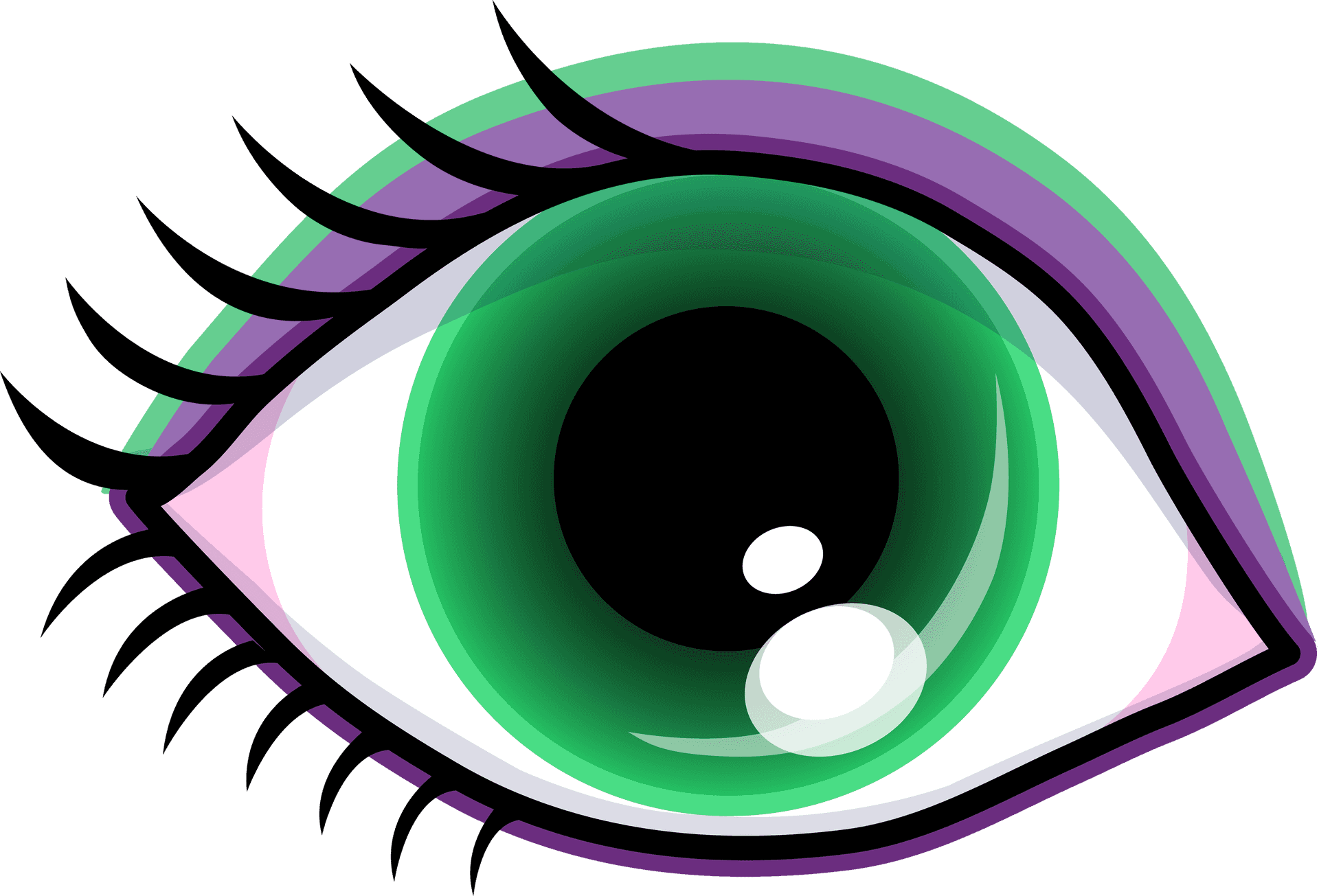 Stylized Green Eye Clipart PNG