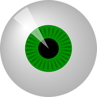 Stylized Green Eye Graphic PNG