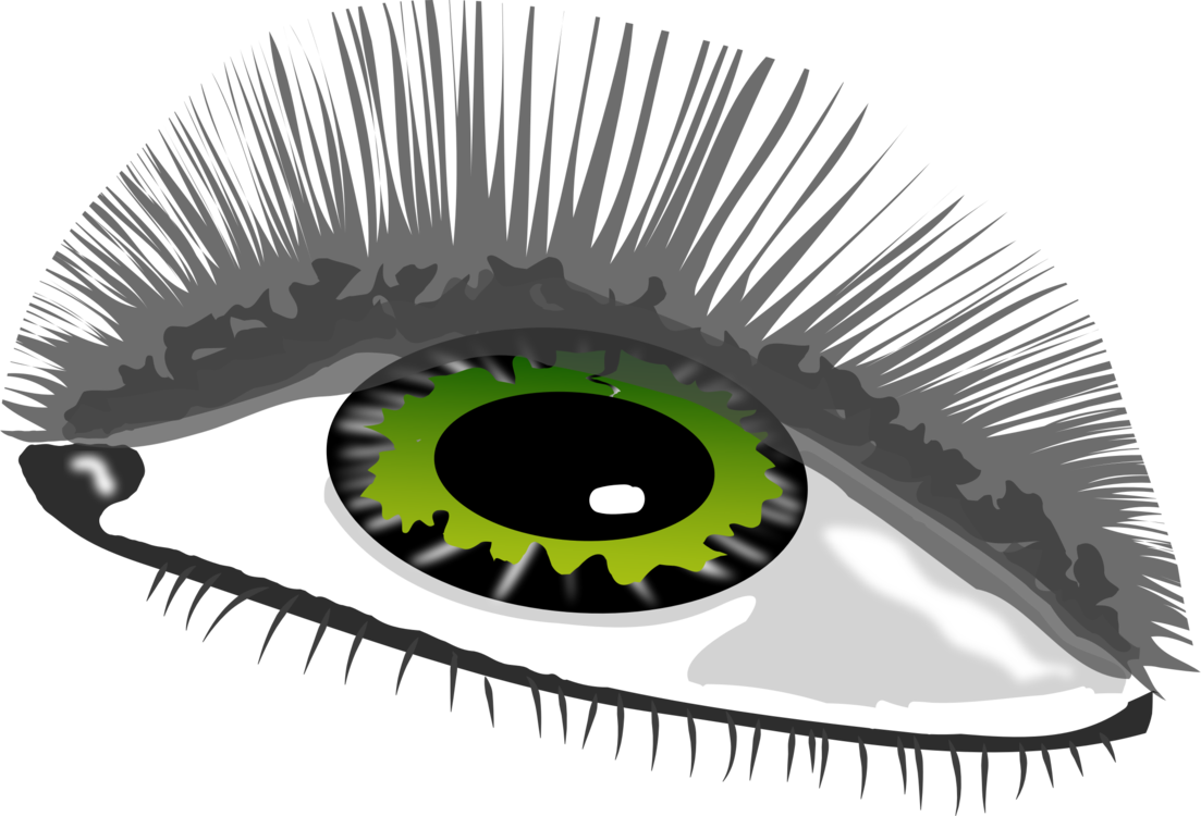 Stylized Green Eye Illustration PNG