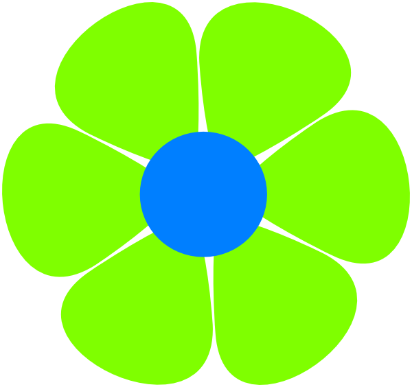 Stylized Green Flower Graphic PNG