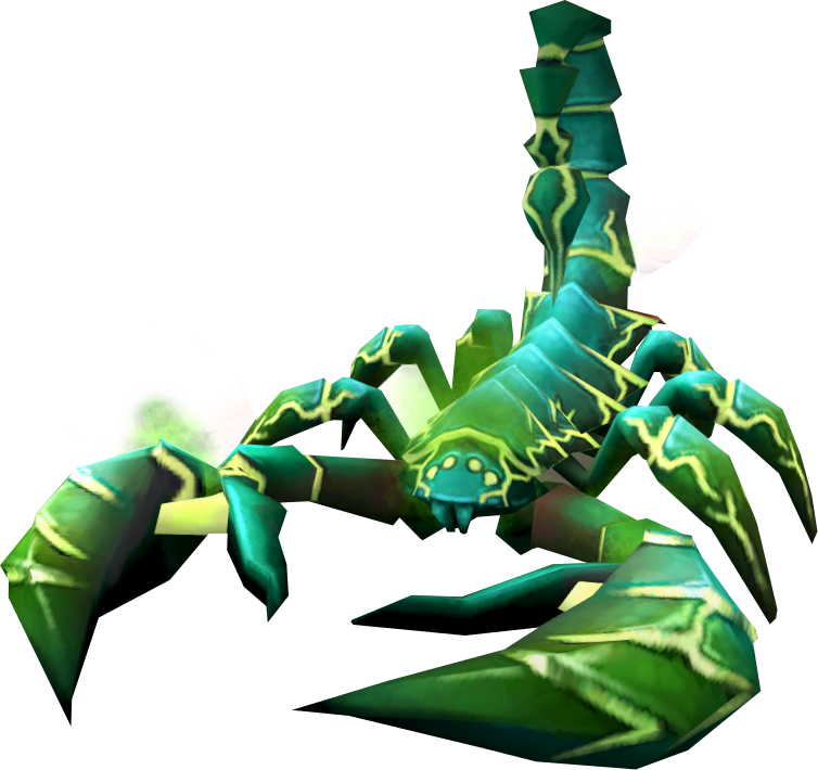 Stylized Green Scorpion Graphic PNG