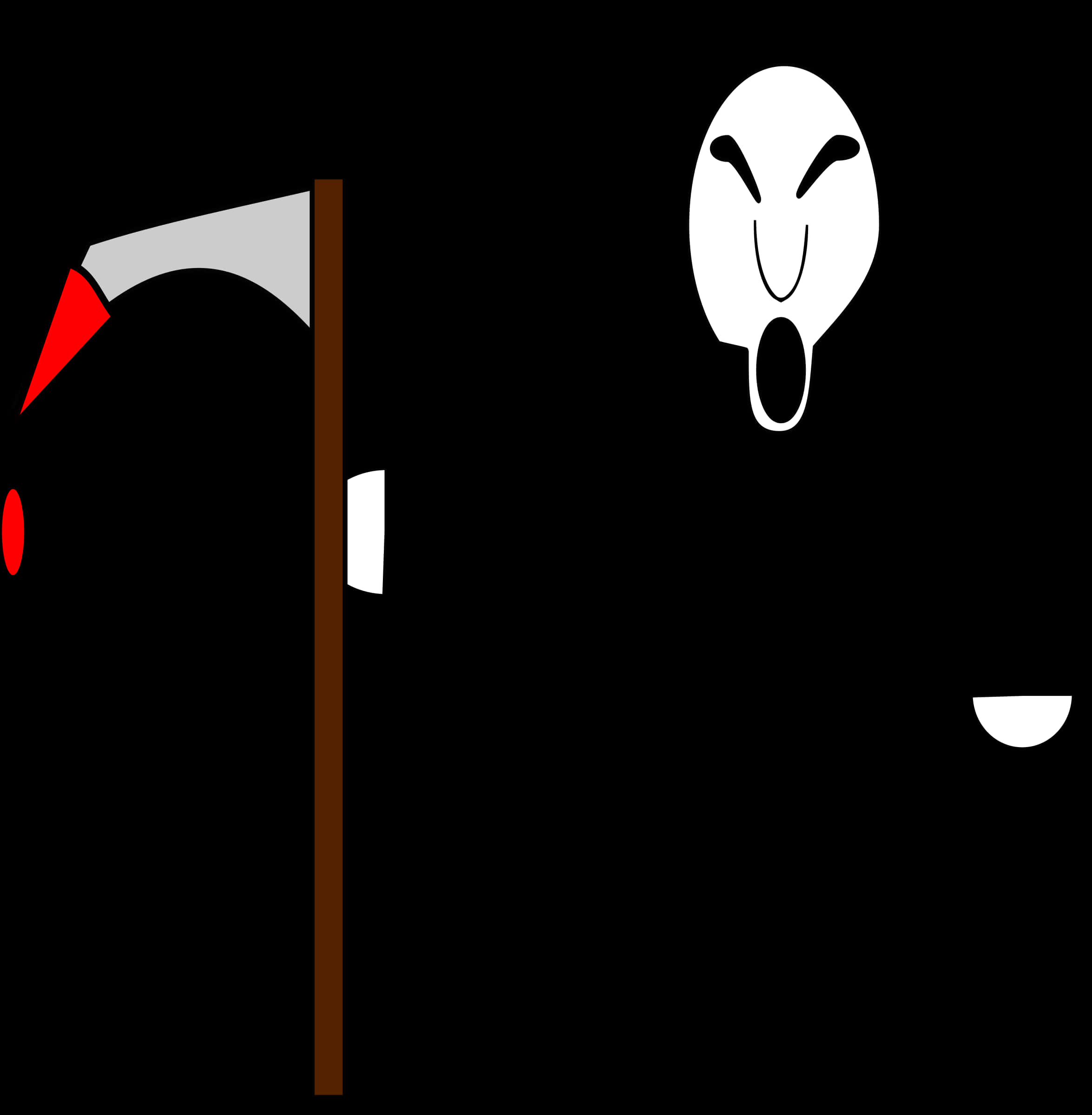 Stylized Grim Reaper Graphic PNG
