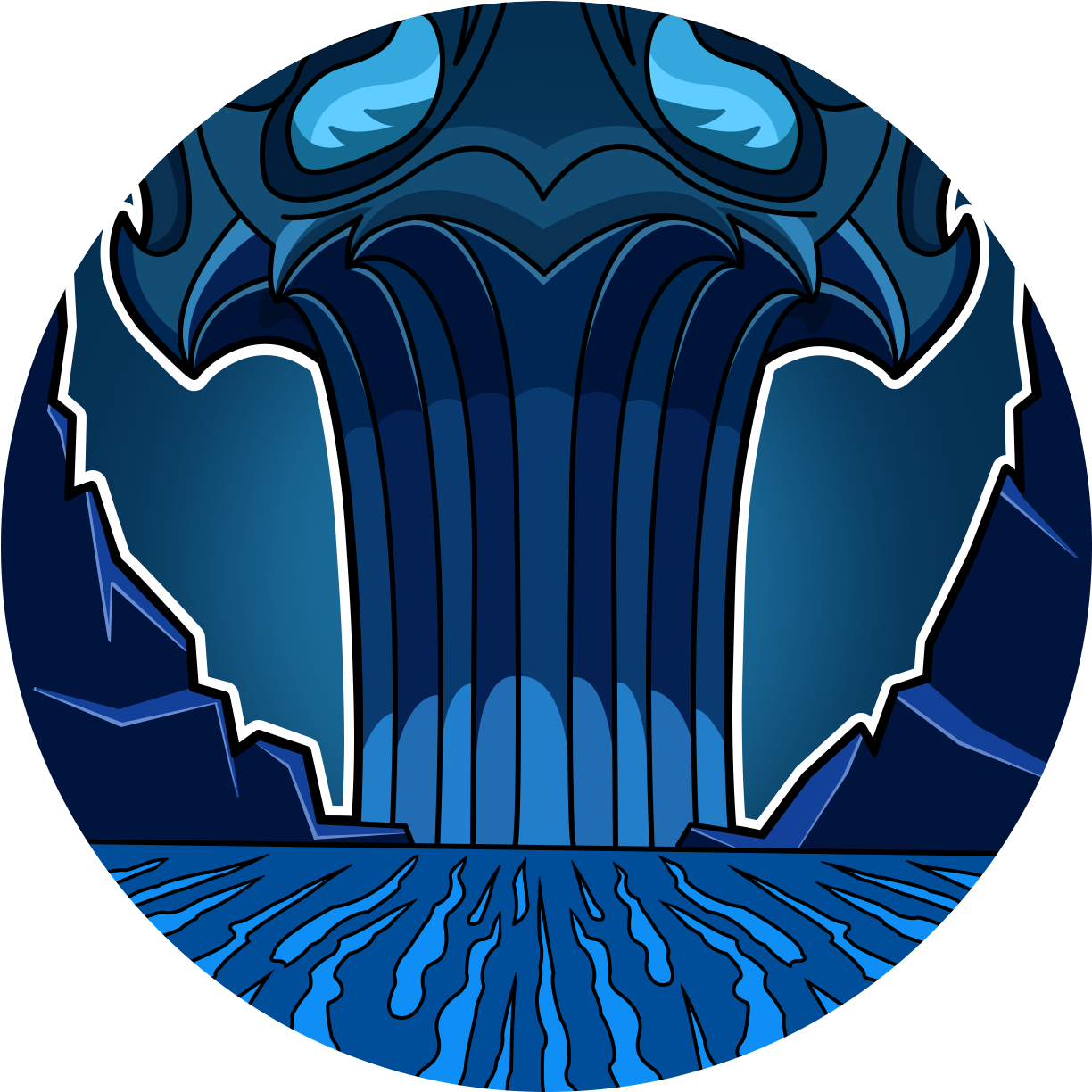 Stylized Hades Throne Room Graphic PNG