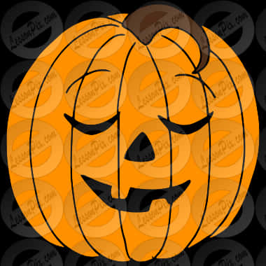 Stylized Halloween Pumpkin Graphic PNG