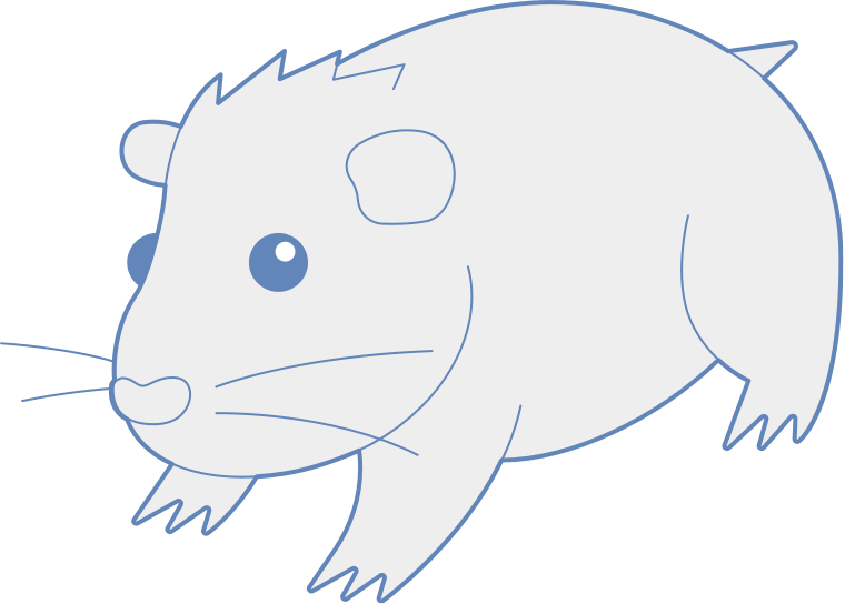 Stylized Hamster Illustration PNG