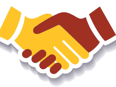 Stylized Handshake Graphic PNG