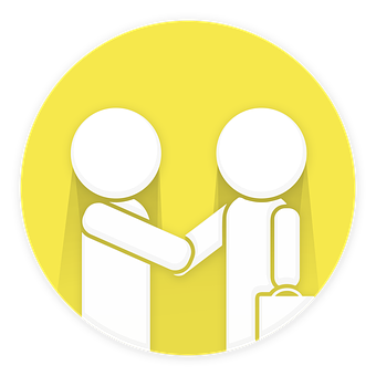 Stylized Handshake Icon PNG