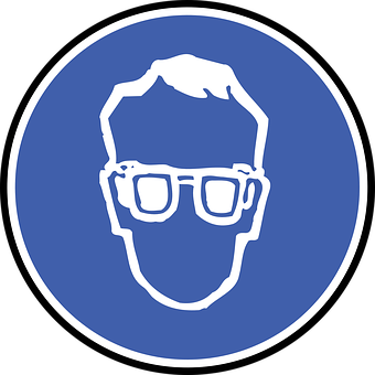 Stylized Head Silhouettewith Glasses PNG