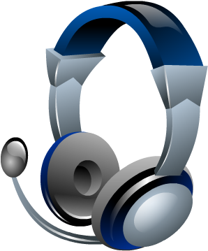 Stylized Headphones Icon PNG