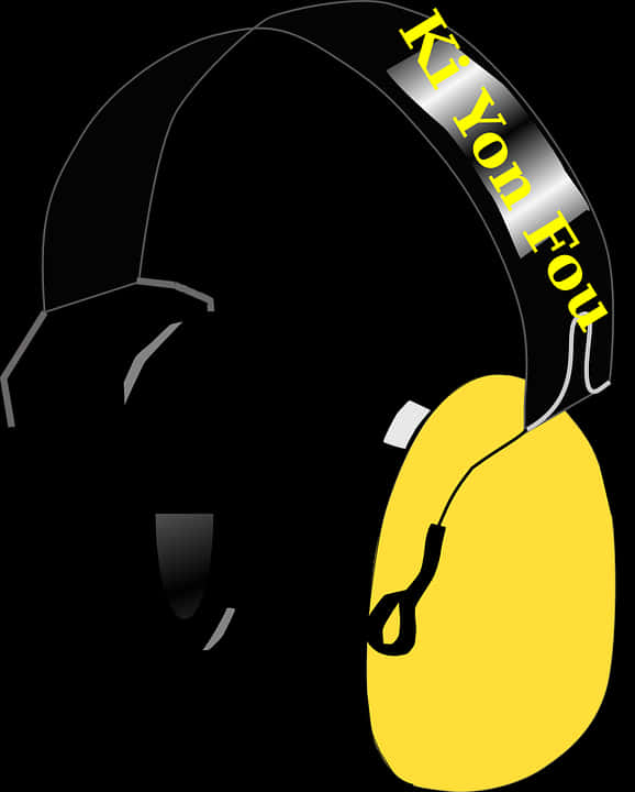 Stylized Headphonesand Mouse Graphic PNG