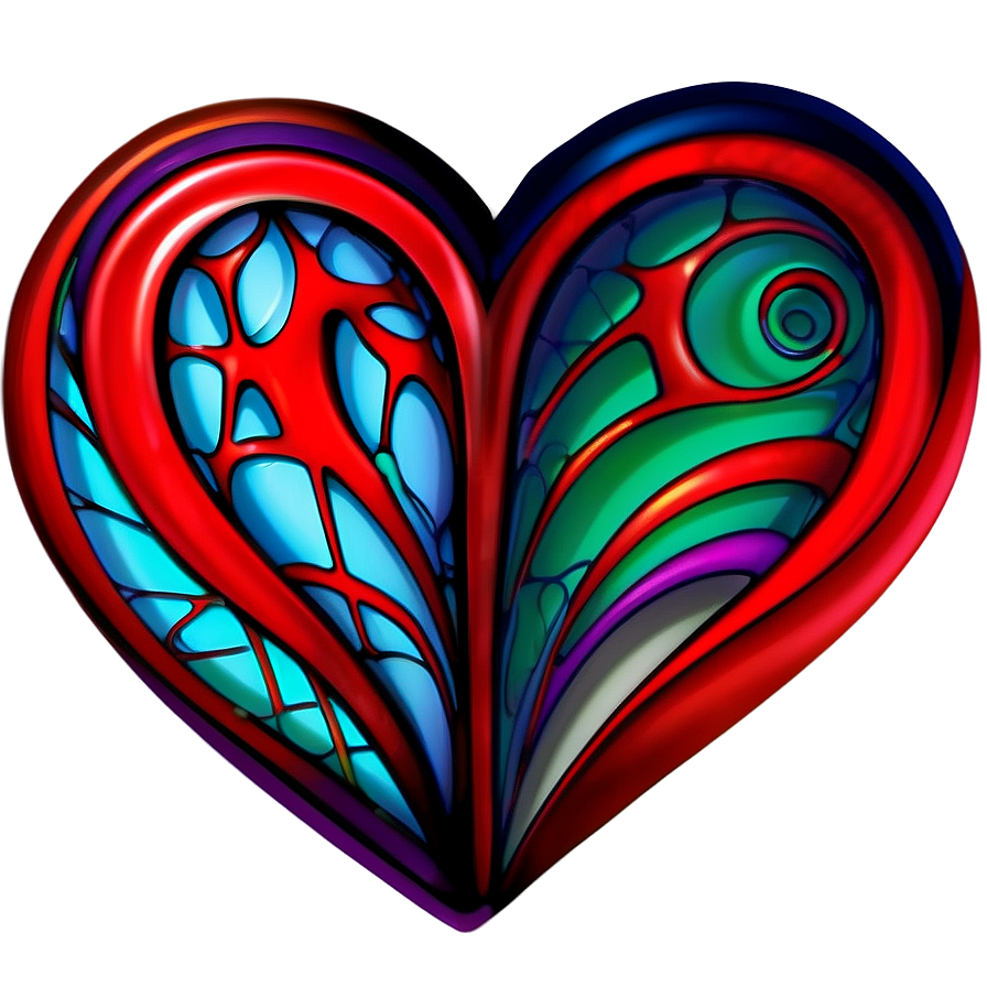 Stylized Heart Tattoo Design Png 05252024 PNG