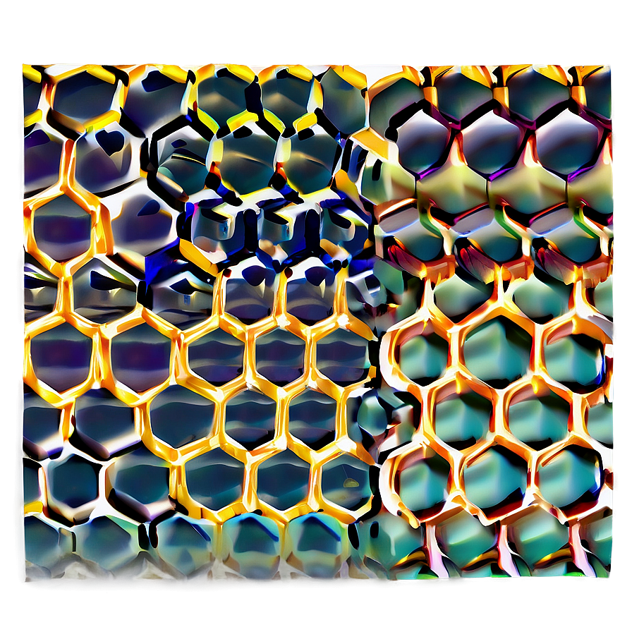 Stylized Honeycomb Pattern Png 05232024 PNG