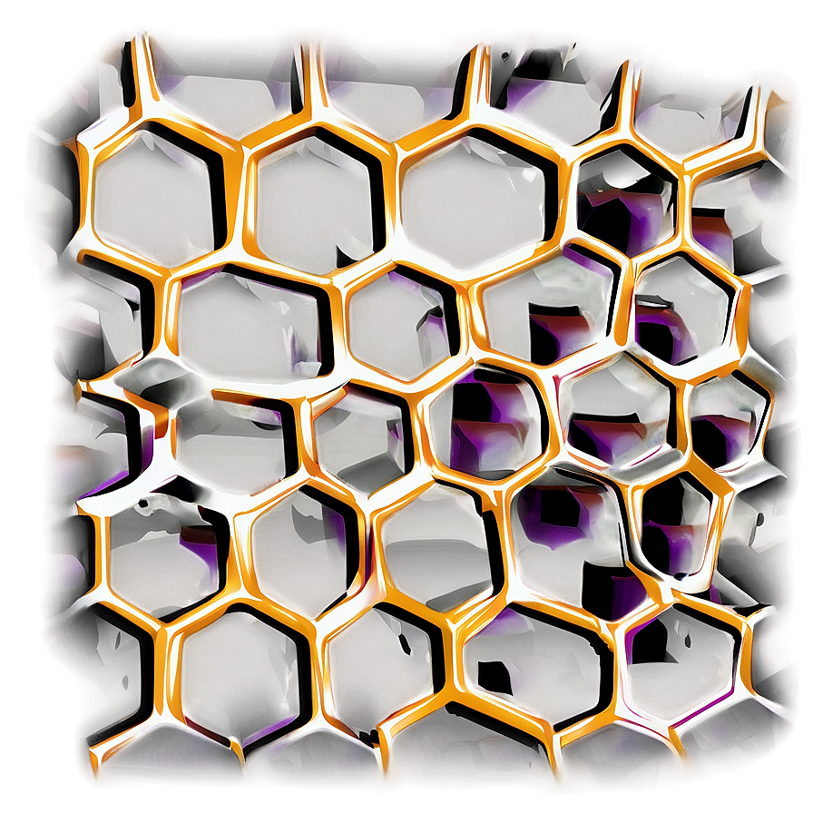Stylized Honeycomb Pattern Png 05232024 PNG