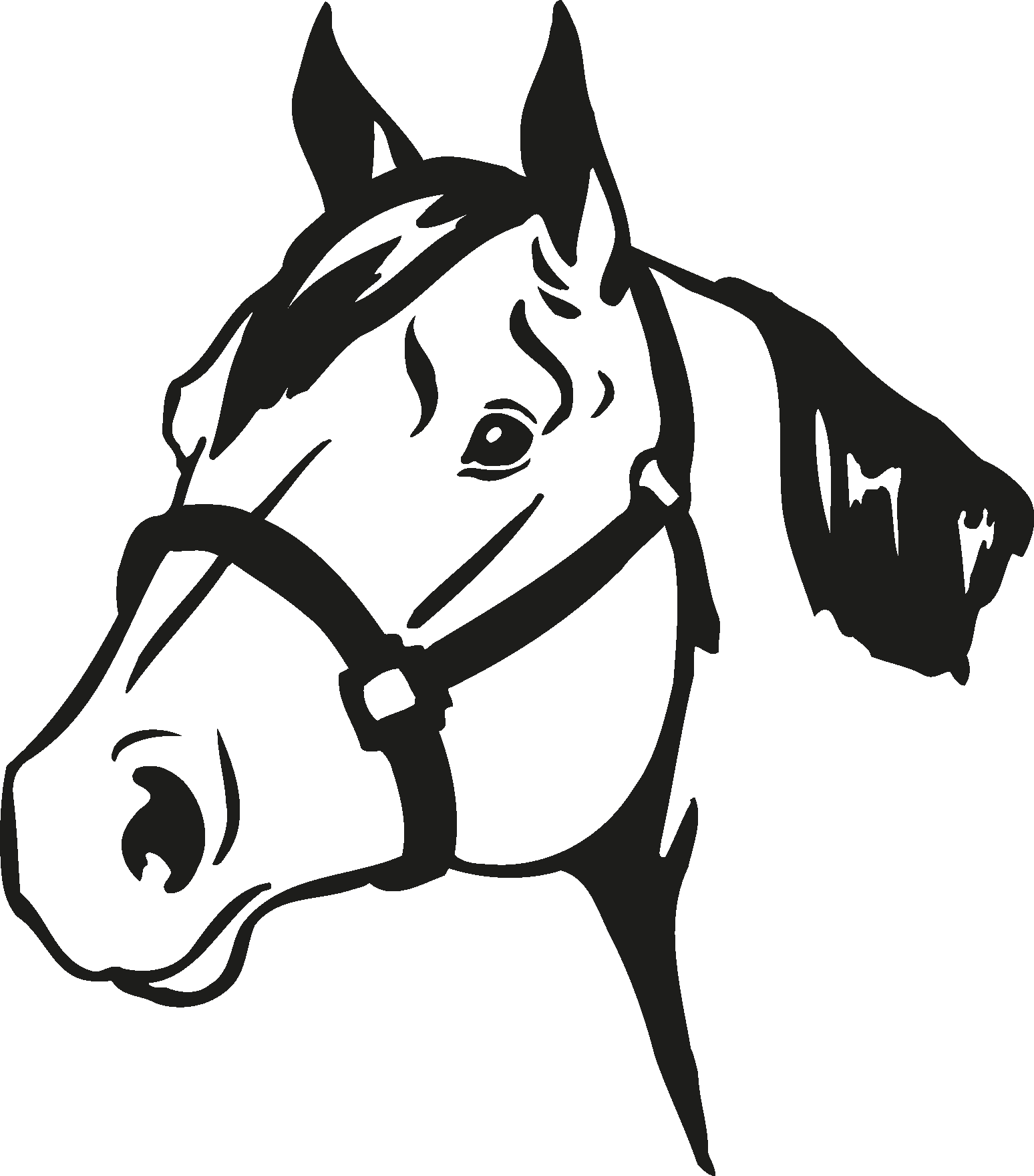 Stylized Horse Head Logo PNG
